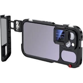 Cell Phone Expansion Frame Bracket Protection Cage Support 17MM Screw-in Lenses (Frame for Phone 15 Pro)