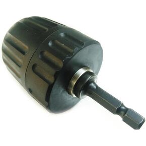 2pcs Keyless 0.8-10mm 3-Jaw 3/8-24UNF Drill Chuck Quick Change Adapter SDS-Plus Shank 1/4" Hex Square Fit Rotary Hammer/Hammer Drill Chuck