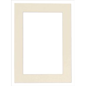 9x11 Mat Bevel Cut for 7x9 Photos - Acid Free Textured Cream Precut Matboard With Backing Board and Crystal Clear, Self Seal Photo Mat Bag - For Pictures, Photos, Framing - 4-ply Thickness