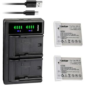 Kastar LTD2 USB Battery Charger Replacement for Canon IXY Digital 50, IXY Digital 55, IXY Digital 60, IXY Digital 70, IXY Digital 80, IXY Digital 90, IXY Digital L3, IXY Digital L4 Camera