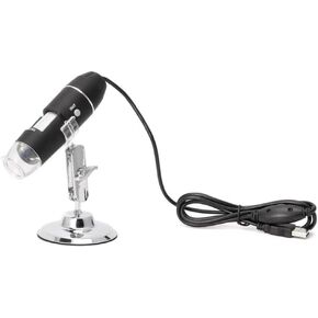 Microscope Accessories kit Slide Preparation camer 1600X USB Digital Microscope Camera 8LED Magnifier with Metal Stand Microscope Accessories