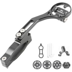 Bicycle Computer Mount - Left/Right Switchable Handlebar Stem GPS Holder with 4 Bases | Universal Road Bike Action Camera Mount Bicycle Light Bracket