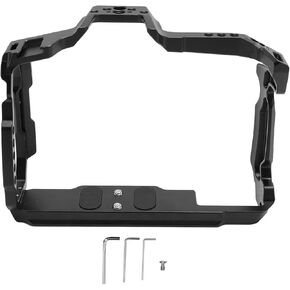 Akozon Camera Cage Aluminum Alloy Metal Video Rig Protective Full Cage BMPCC 6KPro Cold Shoe Mount Kit