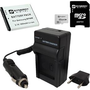 Synergy Digital Camera Accessory Kit, Compatible with Samsung MV900F Digital Camera Includes: SDBP88B Battery, SDM-1560 Charger, SY-MSD16GB Memory Card