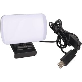 Webcam Light USB 3 Light Colors 10 Dimming Modes Flexible Rotatable Mini Video Light for Laptop Meeting Education Live Streaming Remote Working