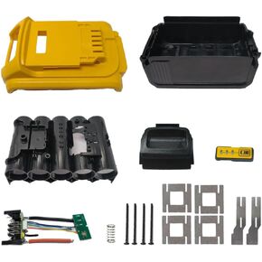 10-Cell 18650 Plastic Battery Shell Repair Kit Compatible with Dewalt DCB200 20V Batter y Case 3.0Ah -6.0Ah DCB203,DCB204 DCB205 Batte ry Cover (10Cell-case)