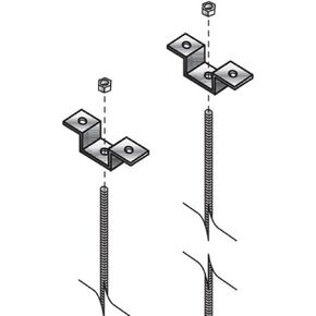 Black RM659-R3 Box Ladder Rack Threaded Ceiling Kit