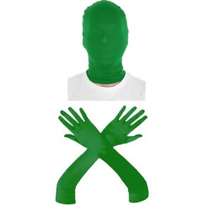 Chendvol Green Chromakey Mask Hood with Screen Gloves Invisible Effects Background for Green Screen Photography Photo Video