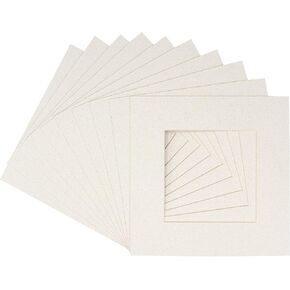 CountryArtHouse Orange Acid Free 12x12 Square Picture Frame Mat with White Core Bevel Cut for 8x8 Pictures - Fits 12x12 Frame - Pack of 1 Matboard