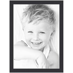 11x14 Smooth Black/Black Custom Mat for Picture Frame with 7x10 Opening Size (Mat Only, Frame NOT Included) - 1 Pack
