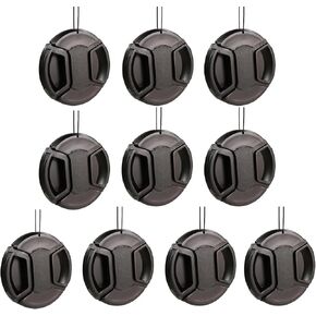10PC 58MM Snap-On Front Lens Cap/Cover Compatible with Canon, Nikon, Sony, Pentax, Samsung, Panasonic, Fujifilm, Olympus All DSLR Lenses