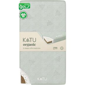KATU 100% Organic Latex+Coconut 2-Stage Crib Mattress for Infant/Newborn/Toddler Safe Non-Toxic Hypoallergenic Breathable GOTS GOLS w
