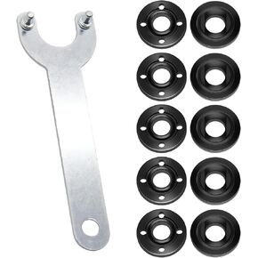 11 Pcs Angle Grinder Nuts Angle Grinder Wrench Kit, Angle Grinder Flange Nuts 5/8-11 Flange Metal Lock Nuts Compatible with Dewalt Milwaukee Bosch Black & Decker Ryobi 4.5" 5" Grinder Parts