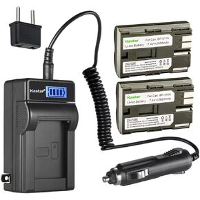 Kastar BP-511 BP-511A LCD AC Battery Charger Compatible with Canon ZR30, ZR30MC, ZR40, ZR40A, ZR45, ZR45MC, ZR50, ZR50MC, ZR60, ZR65MC, ZR70MC, ZR80, ZR85, ZR85MC, ZR90, ZR90MC Cameras