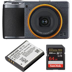 Ricoh GR III Street Edition Digital Camera Bundle with Spare Battery and 64GB SD Card (3 Items)