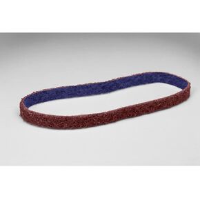 3M Scotch-Brite DF-BL Non-Woven Aluminum Oxide Sanding Belt - Medium Grade - 1/2 in Width x 18 in Length - 64458 [PRICE is per BELT]