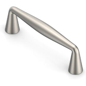 Alzassbg 10 Pack Brushed Satin Nickel Cabinet Pulls, 3 Inch(76mm) Hole Centers Cabinet Handles Kitchen Cabinets Hardware for Drawers AL3506SN