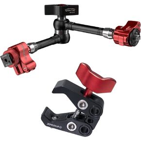Ifootage Magic Arm 11inch مع مشبك شكل C ، مع مؤشر ترابط 1/4 "و 3/8" ، لضوء الفلاش/المصابيح/الميكروفون/الشاشة: 5.5pc01