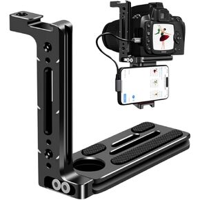 Camera L Bracket for Live,Tripod Quick Release Plate with Arca Rail Compatible with Sony Canon Nikon Bmpcc DJI/Zhiyun Gimbal Tripod Monopod for Vlog