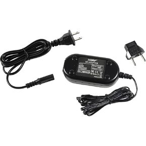 HQRP Replacement AC Adapter Charger Compatible with JVC GR-DX27 GR-DX28 GR-DX307 GR-DX317 GR-DX37 GR-DX48 GR-DX57 GR-FX16 GR-FXM404 GR-SX26 GR-SXM50 Camcorder + HQRP Euro Plug Adapter