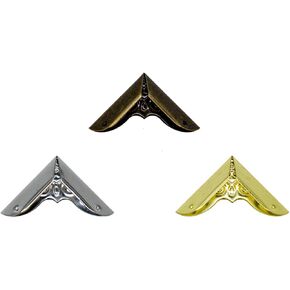 Tutuxio 100pcs Metal Book Corners, Iron Corner Triangle Decorative Trim Metal Decorative Edge Cover for Crafting Scrapbook Photo Album Book Binding