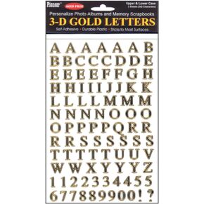 PIONEER Photo Albums 3D Gold Letters Stickers