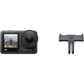 DJI Pack de Esquí Osmo Action 4 - Perfecto para esquiadores con kit de brazo extensible de 1.5 m, cámara pequeña con 4K/120 fps, duradera y resistente al frío Hasta −20 °C, D-Log M de 10 bits