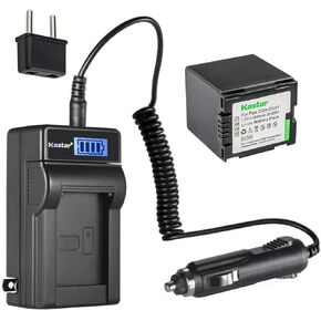 Kastar 1-Pack CGA-DU21 Battery and LCD AC Charger Compatible with Panasonic VDR-D100, VDR-D105, VDR-D150, VDR-D158, VDR-D160, VDR-D200, VDR-D210, VDR-D220, VDR-D230, VDR-D250, VDR-D258, CGA-DU14