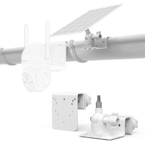 Gutter Mount for SEHMUA RBX-S40/S44/S45/SD22 Solar Outdoor Camera Bracket Compatible with SEHMUA Solar Security Cameras Wireless Outdoor Kit（White）