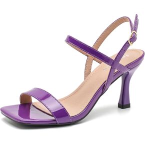 فيريشتي نساء كعب هريرة مفتوحة صندل اصبع القدم الصنادل في الكاحل حزام الإبزيم slingback 3 "أحذية الصيف فستان