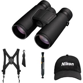 Nikon Monarch M5 8x42 Binoculars Bundle with Hat and Accessory Bundle (4 Items)