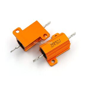 RX24 25W 5R 5RJ Power Metal Shell Aluminium Gold Resistor 25Watt 5 ohm High Power Heatsink Resistance Golden Heat Sink Resistor