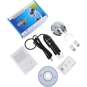 Microscope Accessories Kit 3-in-1 1600X USB Microscope Phone Microscope Slides
