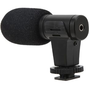 GOWENIC Mini Microphone, ABS Material Reduce Noise Windproof Sponge, 3.5mm Microphone Jack, for Live Conference Video Vlog
