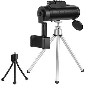 Monoculars Telescope High Power 40X60 Monocular Zoom Optical Lens Telescope with Cell Phone Holder Professional for Adult Bird Watching Outdoor Travel Sightseeing Binoculars