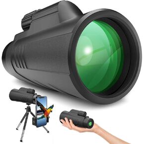 Monoculars Telescope High Power monocular12x42 telescopes BAK4 Waterproof with Tripod, Used for Mobile Bird Watching, Hiking, Camping, Sightseeing for Adult Bird Watching Outdoor Binoculars