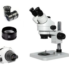XSZ7045-B1 Trinocular Zoom Stereo Microscope with 0.5X Barlow Lens for Mobile Phone Repair and PCB Inspection