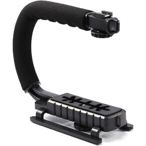 Zerone Camera Video Stabilizer, Portable C-Shape Video Bracket Handle Stabilizer Grip Holder Antiskid for SLR DV Camera Camcorder