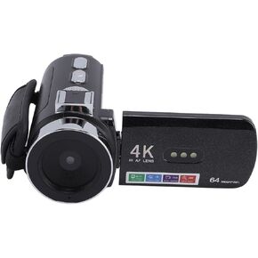 Acouto Optical Zoom Video Camera with 4K 64MP Imagery Auto Digital Camera Video Recorder with 3 Inch Screen LED Light for Travel - Electronics Camera & Photo Digital Cameras Point &