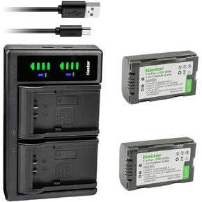 Kastar 1-Pack CGR-D08S Battery and LTD2 USB Charger Compatible with Panasonic CGR-D08 CGR-D16 CGR-D28 Battery, DE-A20 DE-A88C VSK0581 AG-B23P Charger, Panasonic AG-AC90PX AG-DVC7 AG-DVC7P Camera