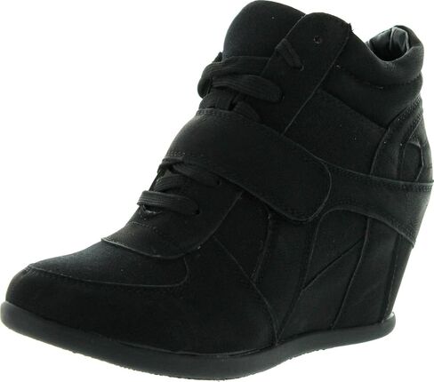 Top Moda Womens Sammy-40 High Top Strap Womens Hidden Wedge Sneaker Shoes in Kuwait