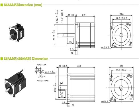 86mm Nema34 Open Loop 2 Phase 3.5Nm~12N.M Stepping Stepper Motor with Stepper Motor Driver R86 Kit(8.5nm R86 86AM85 KIT) in Saudi Arabia