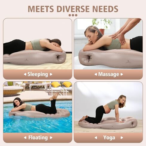 Inflatable Pregnancy Pillow with Belly & Head Hole – Full Body Maternity Airbed for Stomach Sleeping, Back Pain & SPD Relief – Comfortable, Portable & Includes Electric Pump Gray in Saudi Arabia
