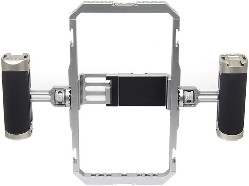 Universal Handheld Photography Bracket 360° Rotation for 63.5-87mm Cell Phone Extension Fill Light Live Video (Cage + Handle Set) in Saudi Arabia