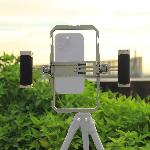 Universal Handheld Photography Bracket 360° Rotation for 63.5-87mm Cell Phone Extension Fill Light Live Video (Cage + Handle Set) in Saudi Arabia