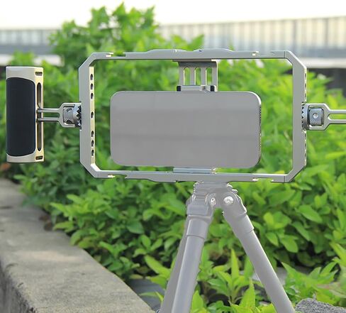 Universal Handheld Photography Bracket 360° Rotation for 63.5-87mm Cell Phone Extension Fill Light Live Video (Cage + Handle Set) in Saudi Arabia
