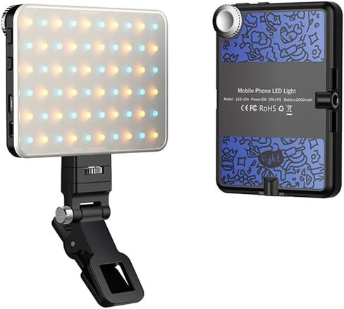 Andoer 5W تصوير مصباح LED LED LED LED BOGE VLOG LIGHT 2500K-9000K درجة حرارة اللون قابلة للخلع مع 60 حبات LED 1/4in ثقوب ملولبة 2000 مللي أمبير في الساعة البث المباشر الاستوديو in Saudi Arabia