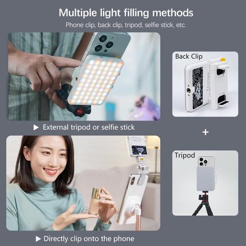 Andoer 5W تصوير مصباح LED LED LED LED BOGE VLOG LIGHT 2500K-9000K درجة حرارة اللون قابلة للخلع مع 60 حبات LED 1/4in ثقوب ملولبة 2000 مللي أمبير في الساعة البث المباشر الاستوديو in Saudi Arabia