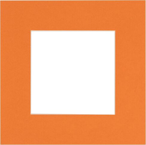 حمض Countryarthouse Orange Free 12x12 صورة مربعة حصيرة إطار مربع مع قطع شطرية بيضاء ل 8 × 8 صور - يناسب إطار 12x12 - حزمة 1 matboard in Kuwait
