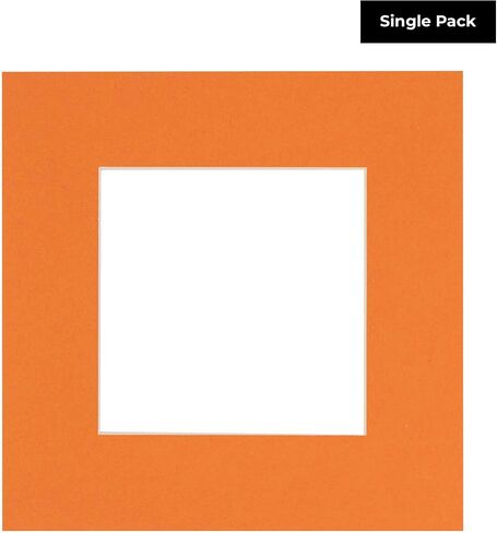حمض Countryarthouse Orange Free 12x12 صورة مربعة حصيرة إطار مربع مع قطع شطرية بيضاء ل 8 × 8 صور - يناسب إطار 12x12 - حزمة 1 matboard in Kuwait
